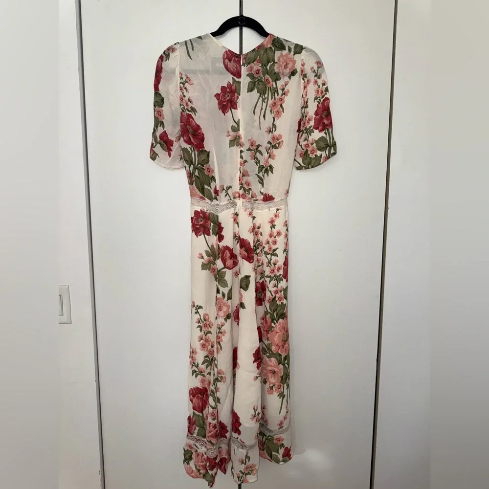 Reformation Pink Floral Midi Dress - Picture 5 of 10